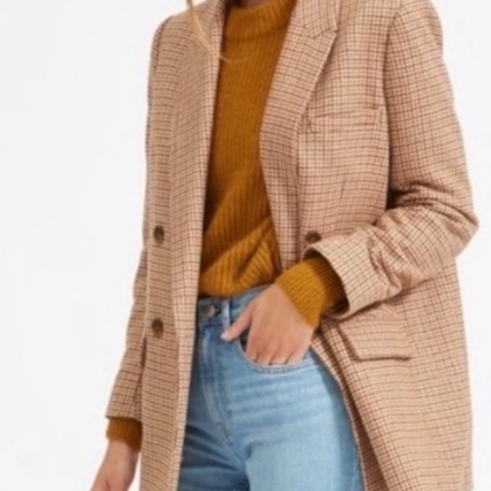 Everlane Women's Brown Plaid Blazer
